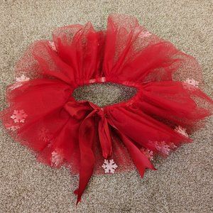Chasing Fireflies Red White Snowflake Tutu